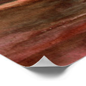 Stormy Sunset Beach Combing Waterverf Seascape Poster (Hoek)