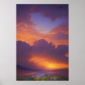 Stormy Sunset Horizon Poster (Voorkant)