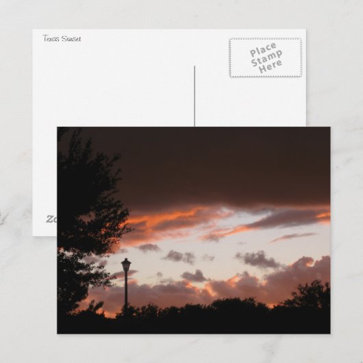 Stormy Texas Sunset Briefkaart (Voorkant / Achterkant)