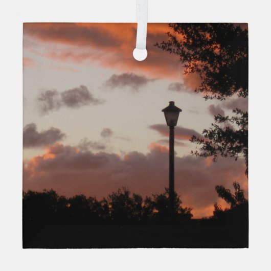 Stormy Texas Sunset Glas Ornament (Achterkant)