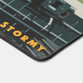 Stormy Tracks: Stedelijke Regenlijn Bureaumat (Hoek)