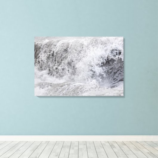 Stormy Wave Crashing Canvas Afdruk (Insitu (Houten vloer))