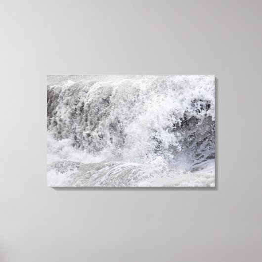 Stormy Wave Crashing Canvas Afdruk (Voorkant)