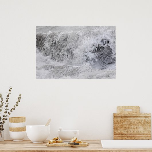 Stormy Wave Crashing Poster (Keuken)