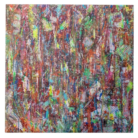 Stormy Weather 6 x 6 keramische tegel Tegeltje (Voorkant)