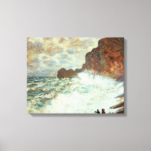 Stormy Weather a Etretat, Rough Zee - Claude Monet Canvas Afdruk