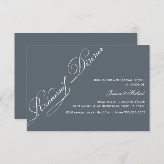 Stormy Weather Rehearsal Dinner Invitation Kaart (Voorkant / Achterkant)