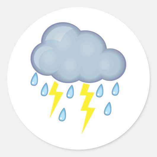 Stormy Weather Ronde Sticker (Voorkant)