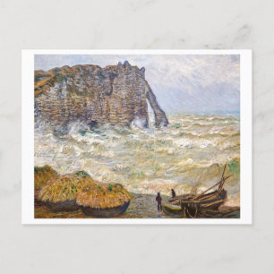 Stormy Zee in É tretat   Monet   Briefkaart