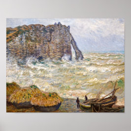 Stormy Zee in É tretat | Monet | Poster
