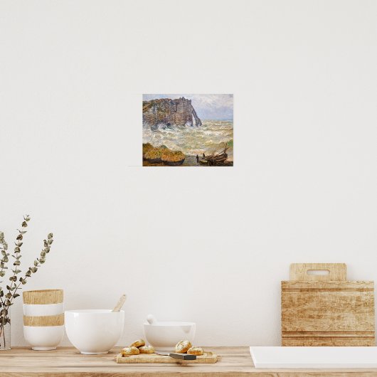 Stormy Zee in É tretat | Monet | Poster (Keuken)
