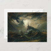 Stormy zee met vuurtoren briefkaart (Voorkant / Achterkant)