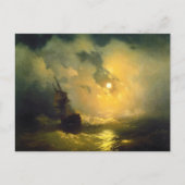 Stormy zee 's nachts, Aivazovsky Briefkaart (Voorkant)