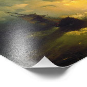 Stormy zee 's nachts, Aivazovsky Foto Afdruk (Hoek)