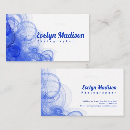 Stormy Zee Waves h7648 Visitekaartje (Voorkant / Achterkant)