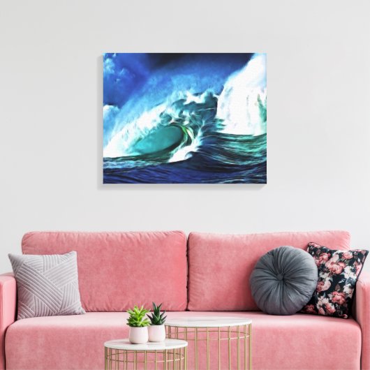 Stormy Zee Wrapped Canvas (Insitu (Woonkamer))