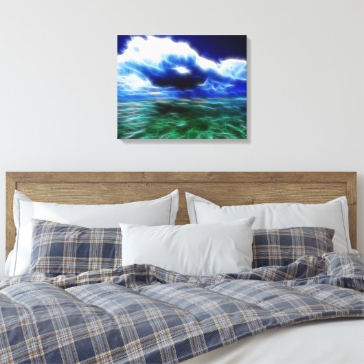 Stormy Zee Wrapped Canvas Afdruk (Insitu (Slaapkamer))