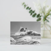 Stormy-Zeeen in Seaham Briefkaart (Staand voorkant)