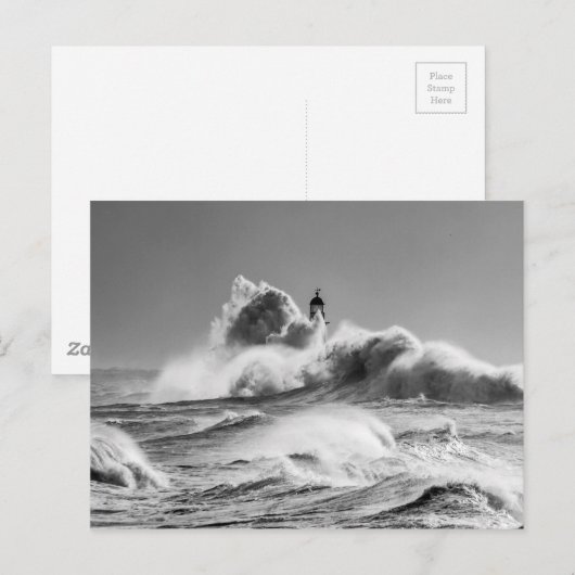 Stormy-Zeeen in Seaham Briefkaart (Voorkant / Achterkant)