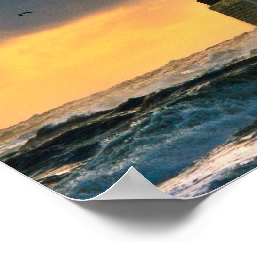 Stormy-Zeeen op Roker Poster/Print Poster (Hoek)