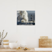 Stormy-Zeeen op Roker Poster/Print Poster (Keuken)