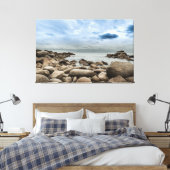 Stormy Zeeen Premium Wrapped Triptych Canvas Afdruk (Insitu (Slaapkamer))