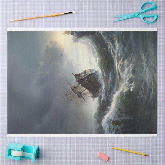 Stormy-Zeeen Verzenddecompositie Tissuepapier (Craft)