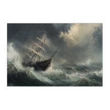 Stormy Zeeen Zeilboot Acryl Wall Art Decor