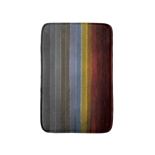 Stormy zoute Waterverf Pop van kleur Abstracte kun Badmat (Voorkant Verticaal)