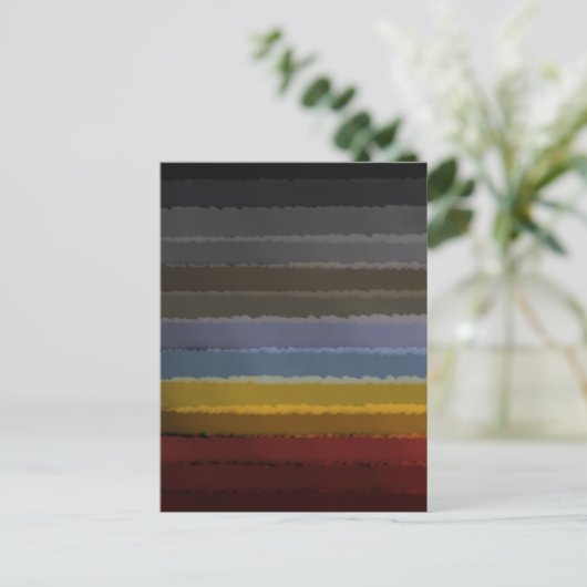 Stormy zoute Waterverf Pop van kleur Abstracte kun Briefkaart (Staand voorkant)