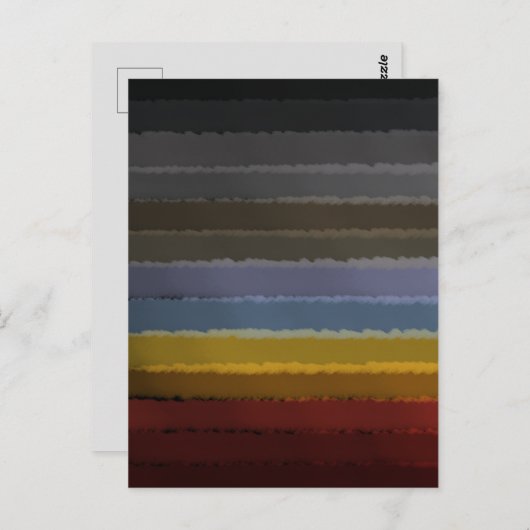 Stormy zoute Waterverf Pop van kleur Abstracte kun Briefkaart (Voorkant / Achterkant)