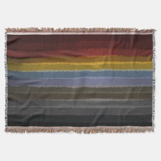 Stormy zoute Waterverf Pop van kleur Abstracte kun Deken (Voorkant)