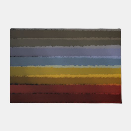 Stormy zoute Waterverf Pop van kleur Abstracte kun Deurmat (Voorkant)