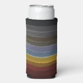 Stormy zoute Waterverf Pop van kleur Abstracte kun Seltzer Blikjeskoeler (Seltzer Voorkant)