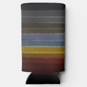 Stormy zoute Waterverf Pop van kleur Abstracte kun Seltzer Blikjeskoeler (Achterkant)