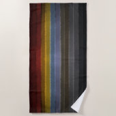 Stormy zoute Waterverf Pop van kleur Abstracte kun Strandlaken (Voorkant)