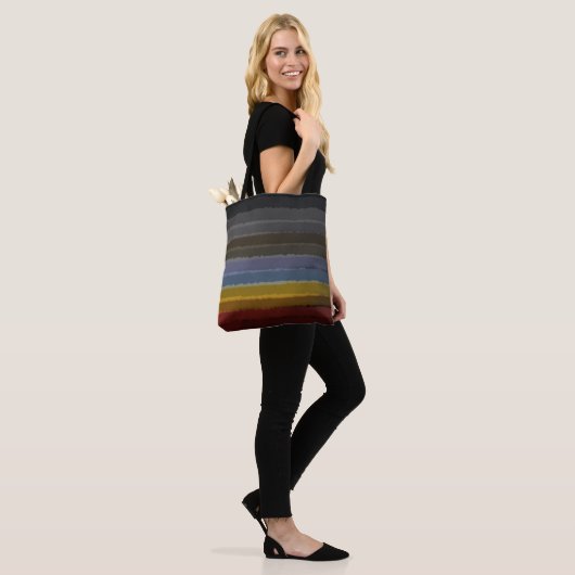 Stormy zoute Waterverf Pop van kleur Abstracte kun Tote Bag (Op model)