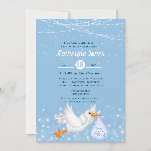 Stortbays Babydouches Kaart (Voorkant)