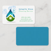 Stortbuien voor reinigingswater visitekaartje (Voorkant / Achterkant)