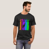 Stortel dierlijke regenboogbundel met Silhouette T-shirt (Voorkant volledig)
