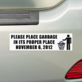 Storten op de juiste plaats - 2012 bumpersticker (Op auto)