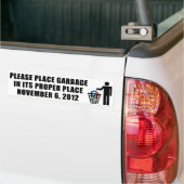 Storten op de juiste plaats - 2012 bumpersticker (Op Truck)