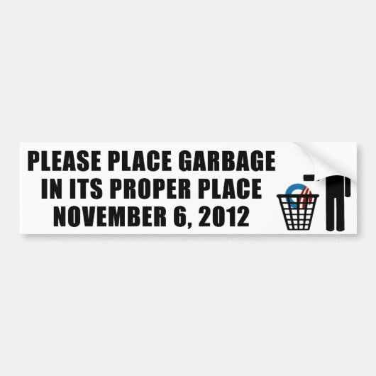 Storten op de juiste plaats - 2012 bumpersticker (Voorkant)