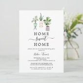 Stortende Planten Home Sweet Home Housewarming Par Kaart (Staand voorkant)