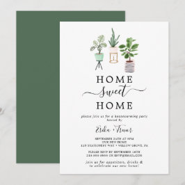Stortende Planten Home Sweet Home Housewarming Par Kaart