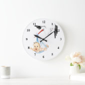 Storting Carrying Baby - Cartoon Drawing Sweet Fun Grote Klok (Huis)