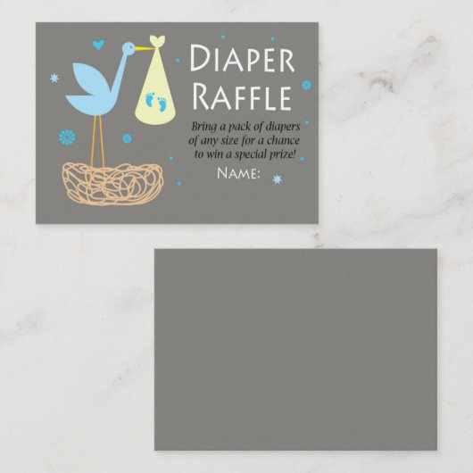 Stortnest Diaper Raffle Tickets (Voorkant / Achterkant)