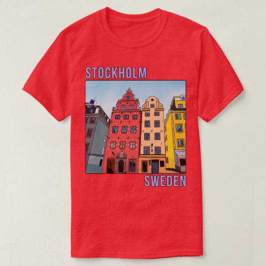 Stortorget Gamla Stan Stockholm Zweden T-shirt (Design voorkant)