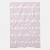 Stortpatroonroze keukenhanddoek (Verticaal)