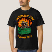 Stortplaats Fire Response Team L Raccoon Trash Pan T-shirt (Voorkant)